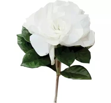 Adesivo decorativo floreale poligonale - TenStickers