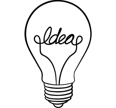 Adesivo decorativo lampadina idea - TenStickers
