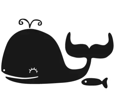 Adesivo decorativo lavagna balena - TenStickers