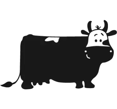 Adesivo decorativo lavagna mucca - TenStickers