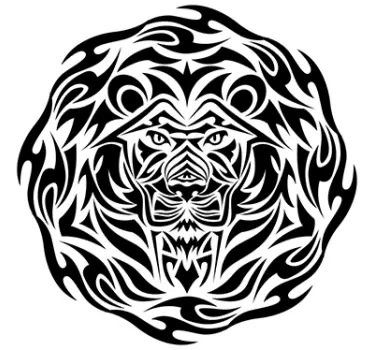 adesivo decorativo leone tribale - TenStickers