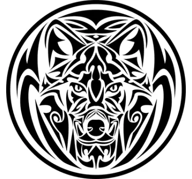 Adesivo decorativo lupo tribale - TenStickers