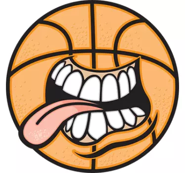 Adesivo decorativo palla basket divertente - TenStickers
