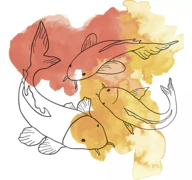 Adesivo decorativo pesci giapponesi - TenStickers