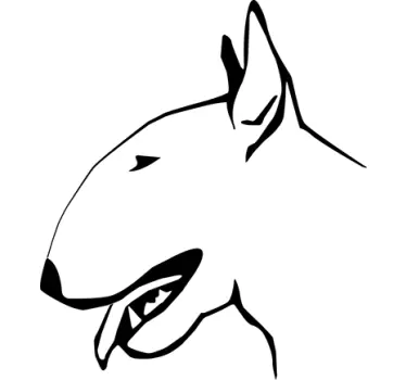 Adesivo decorativo profilo bull terrier - TenStickers