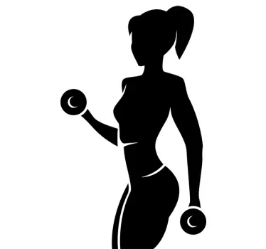 Adesivo decorativo ragazza fitness - TenStickers