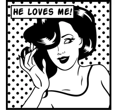 Adesivo decorativo ragazza pop art - TenStickers