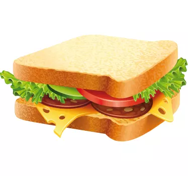 Adesivo decorativo sandwich vegetariano - TenStickers