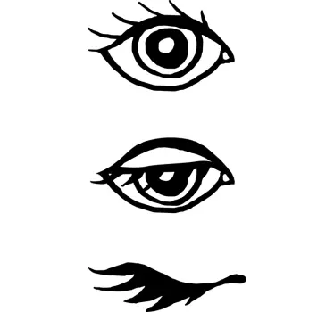 Adesivo decorativo Sequenza di occhi - TenStickers