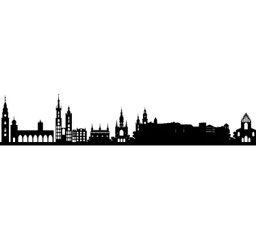 Adesivo decorativo silhouette Krakovia Polonia - TenStickers