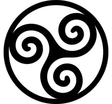Adesivo decorativo simboli celtici Triscele - TenStickers
