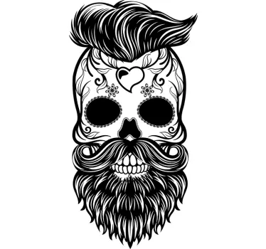 Adesivo decorativo teschio hipster Messico - TenStickers
