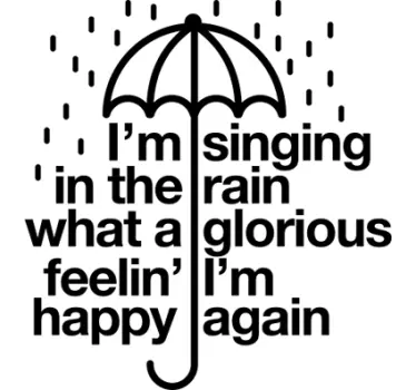 Adesivo decorativo Testo Singing in The Rain - TenStickers