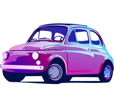 Adesivo decorativo vecchia fiat 500 - TenStickers