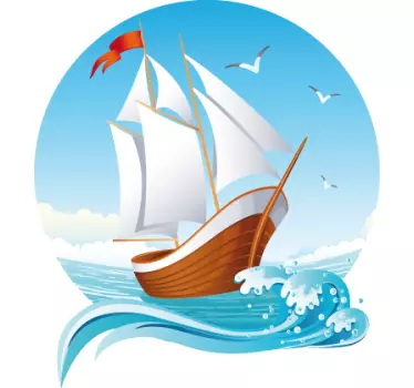 Adesivo decorativo veliero - TenStickers