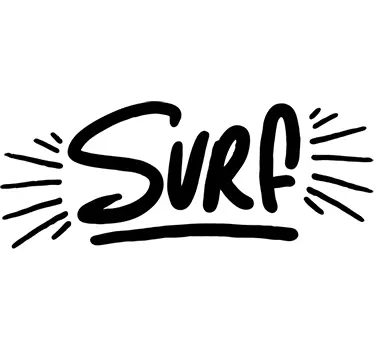 Adesivo di testo surf - TenStickers