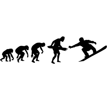 Adesivo evoluzione sci neve - TenStickers
