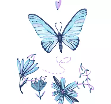 Adesivo farfalle effetto acquerelli - TenStickers