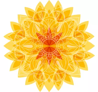 Adesivo fotomurale floreale mandala di loto - TenStickers