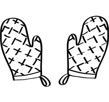 Adesivo guanti da cucina - TenStickers