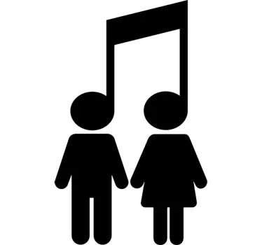 Adesivo icona nota musicale - TenStickers