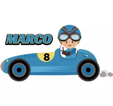 Adesivo infantile Formula 1 personalizzabile - TenStickers
