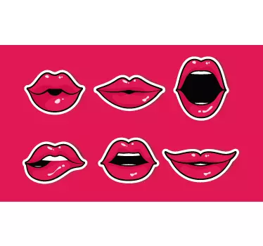 Adesivo labbra per cassetti - TenStickers