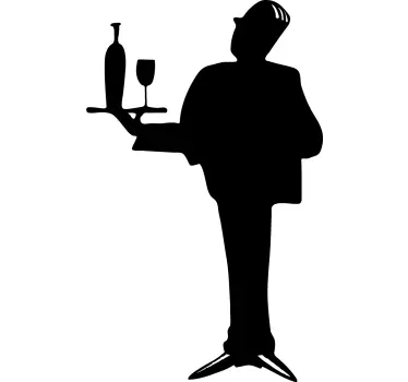 Adesivo lavagna vassoio da chef - TenStickers