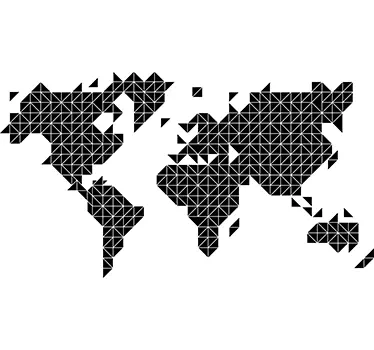 Adesivo mappamondo triangoli - TenStickers