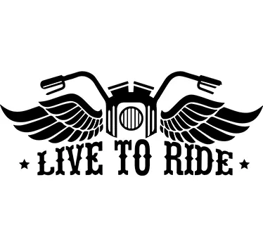 Adesivo moto live to ride - TenStickers