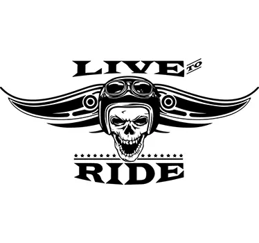 Adesivo motociclisti live to ride - TenStickers
