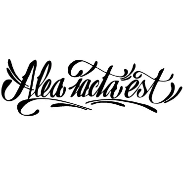 Adesivo murale Alea Iacta Est - TenStickers