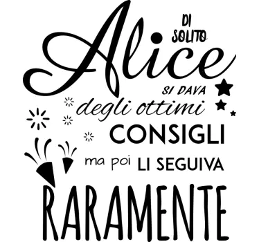 Sticker cameretta Alice nel paese delle meraviglie - TenStickers