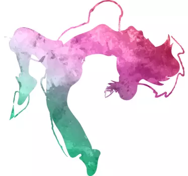 Disegno per pareti ballerina danza moderna - TenStickers