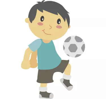 Adesivo murale bambino calciatore - TenStickers