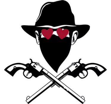 Adesivo murale Bandito Innamorato - TenStickers