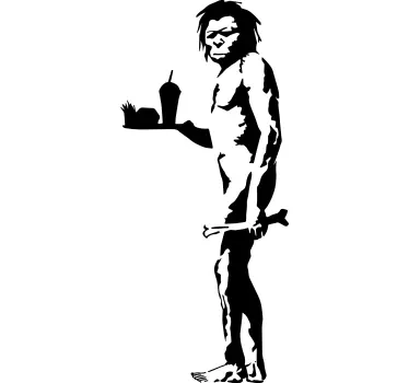 Disegno per pareti Banksy cavernicolo - TenStickers