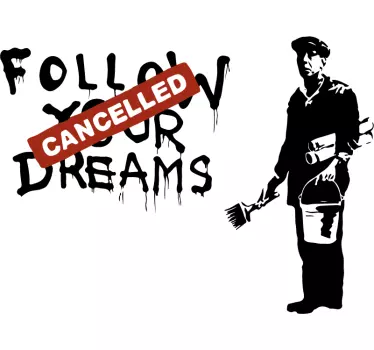 Disegno per pareti Banksy sogni cancellati - TenStickers