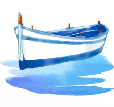 Disegno per pareti barca in acquarello - TenStickers