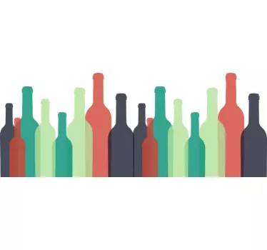Adesivo aziendale bottiglie di vino - TenStickers