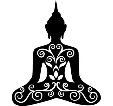 Adesivo Murale Buddha Floreale - TenStickers