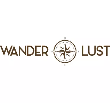 Adesivo viaggio bussola wanderlust - TenStickers