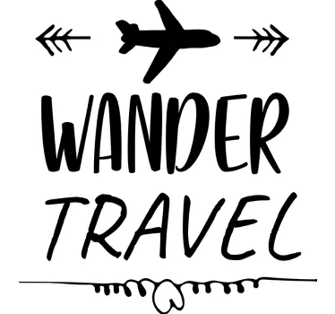 Adesivo viaggio scritta Wander - TenStickers