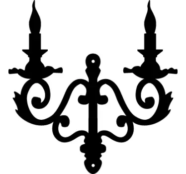 Adesivo murale candelabro parete - TenStickers