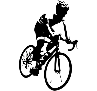 Adesivo murale sagoma ciclista - TenStickers