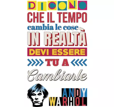 Adesivo murale citazione Warhol - TenStickers