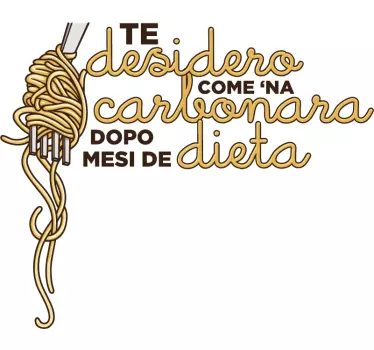 Disegno per pareti frase Carbonara - TenStickers