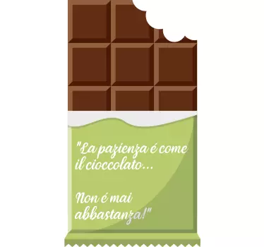 Disegno per pareti frase cioccolato - TenStickers