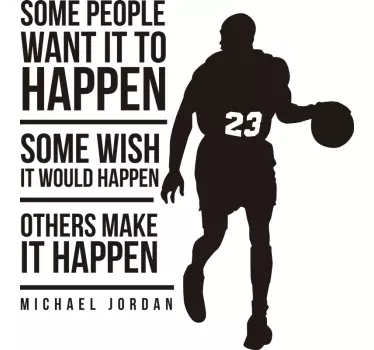 Adesivo murale basket frase Jordan - TenStickers