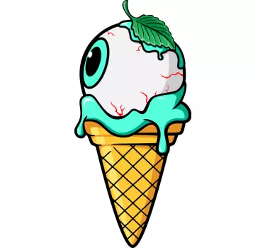 Disegno per pareti gelato con occhio - TenStickers